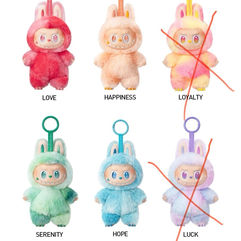 Colorful Plush Bunny Toy Set